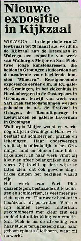 1980 Nieuwe Expositie in Kijkzaal