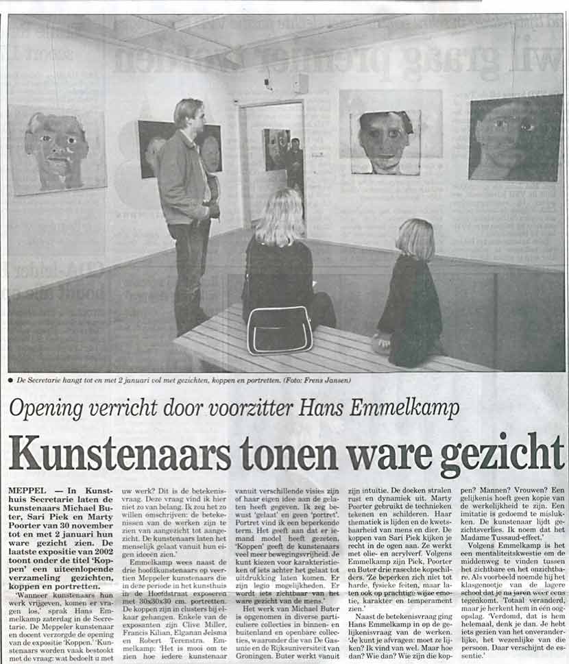 2002 Kunstenaars tonen ware gezicht  2-12-02  Meppeler Courant